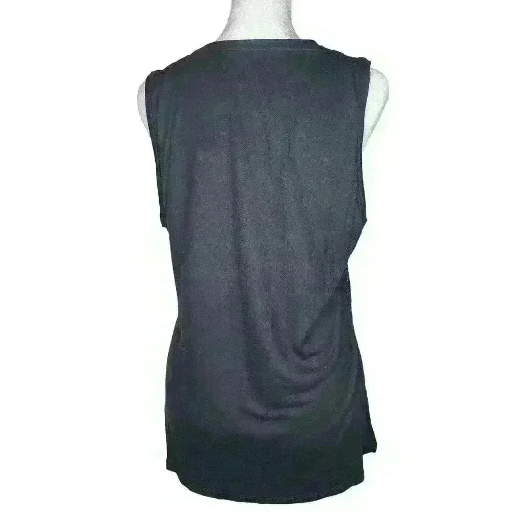 Talbots women's black lace sleeveless blouse size large - Picture 2 of 7